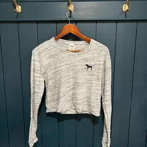 PINK Long Sleeve Crop Top